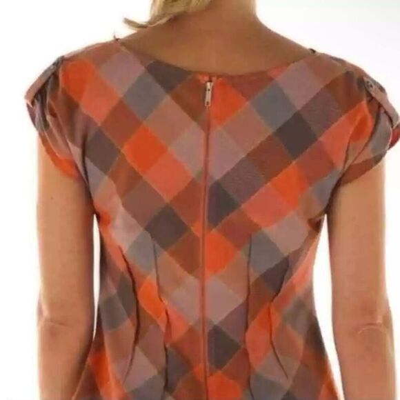 Patagonia San Benito Top Short Cap Sleeves Zip Closure Orange 52470 Women 8 - Picture 8 of 8